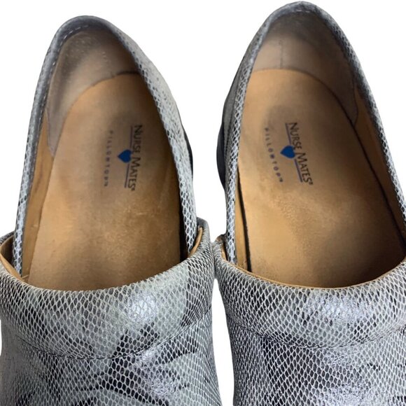 Nurse Mates Libbey Slip On Clogs Grey Ladies Size 9.5M Medical Restaurant Mules - Picture 8 of 11